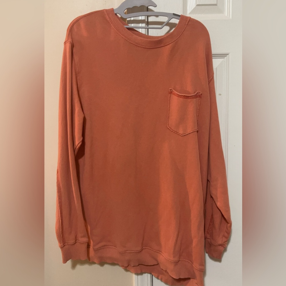 orange/peach oversized crewneck